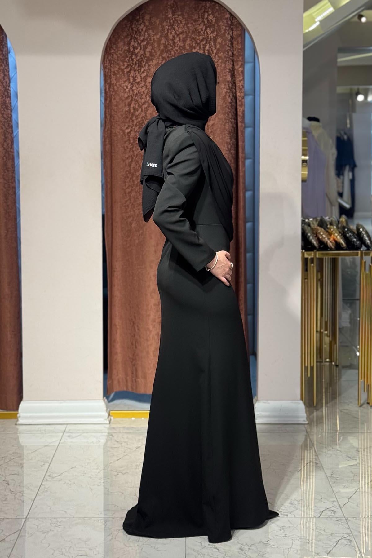 White Corner Abiye 3299 Siyah