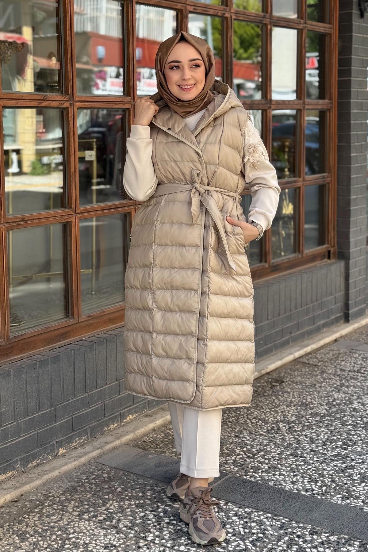 WOMANİA Yelek 18283 Bej