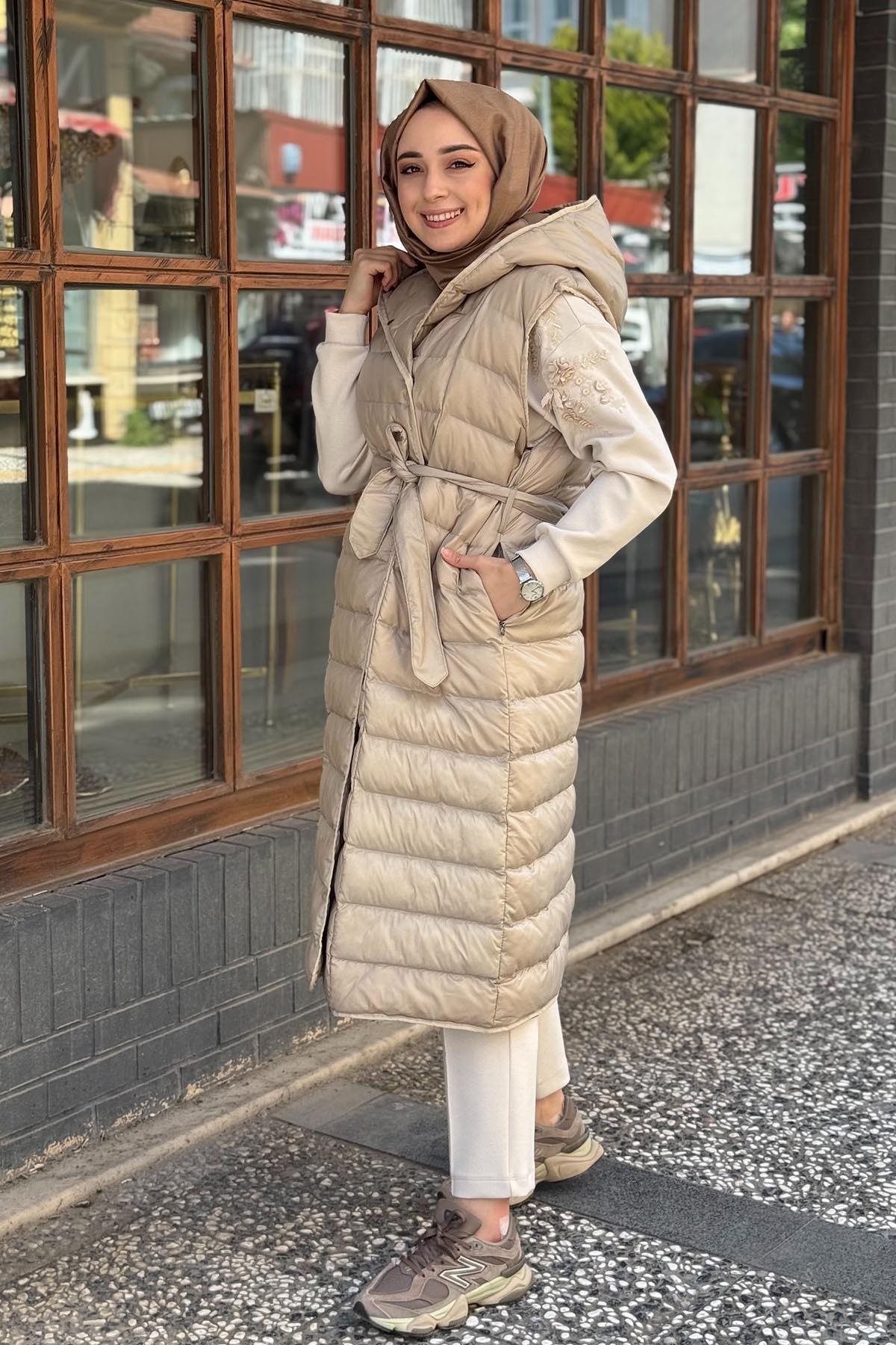 WOMANİA Yelek 18283 Bej