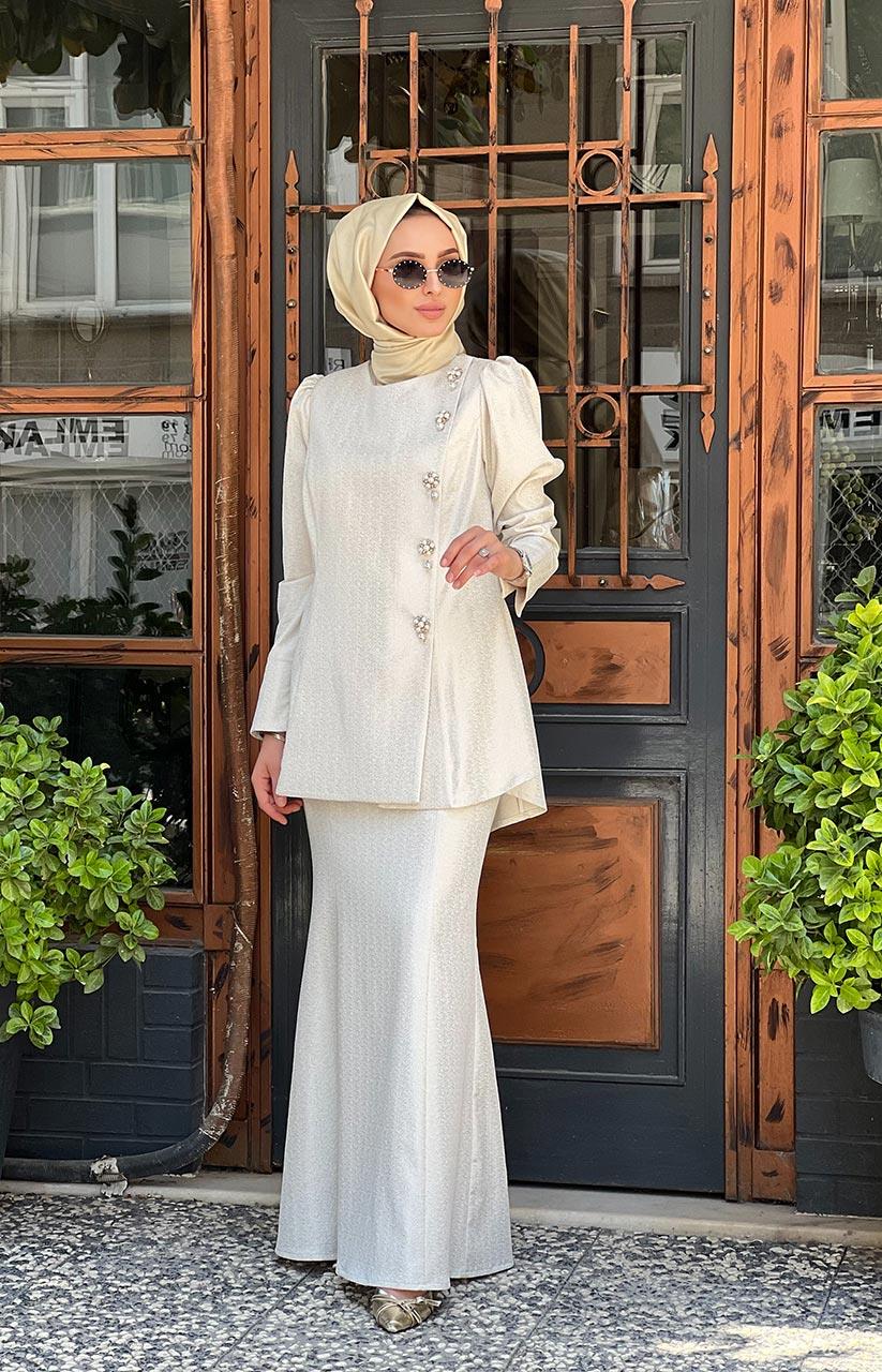 Yeşim Özcan Takım 124Y34009 Krem