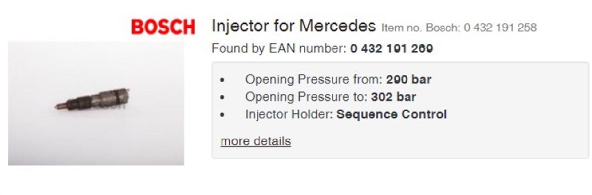ENJEKTOR KUTUGU (ISI KALKANSIZ) M-BENZ AXOR 457 EURO 3 1835 1840