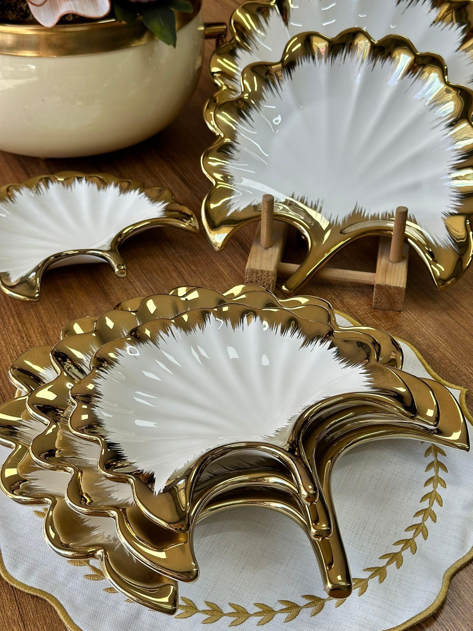 3 Parça Line Yaprak Sunum Tabak