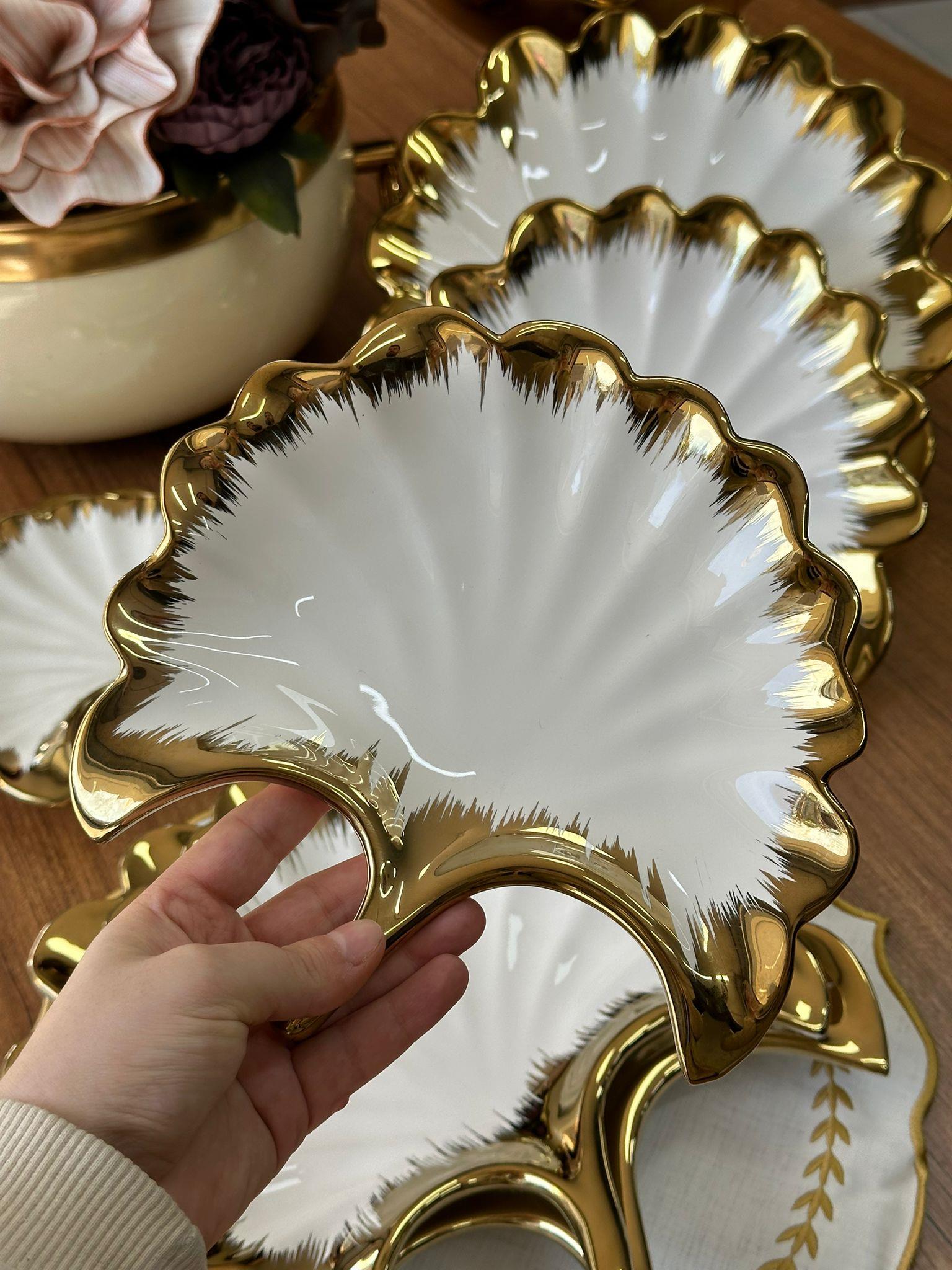 3 Parça Line Yaprak Sunum Tabak