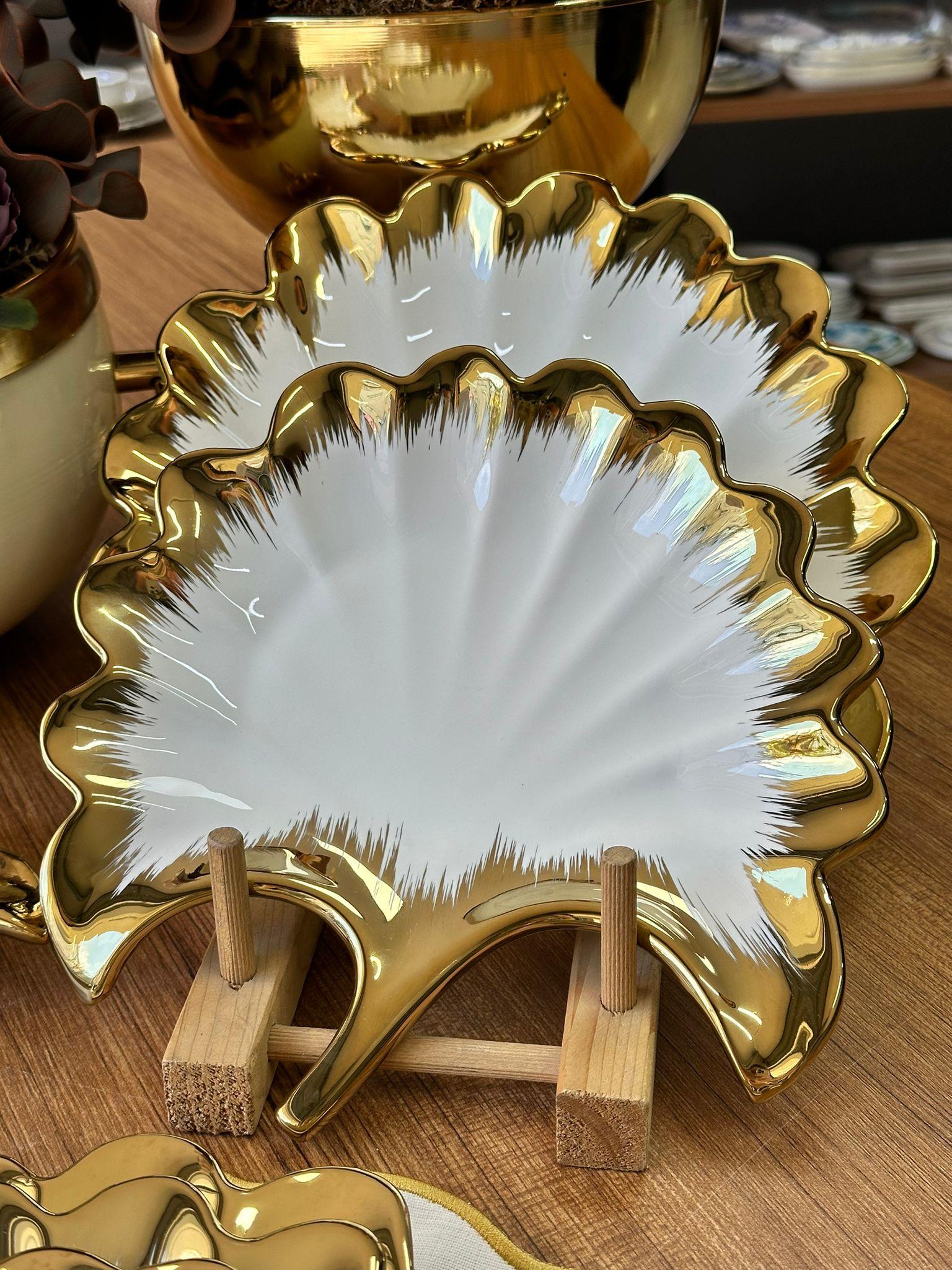 3 Parça Line Yaprak Sunum Tabak