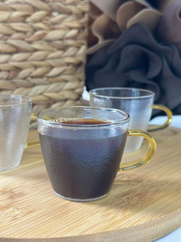 6'lı 110 ml Çay Kahve Espresso Cam Bardak Fincan