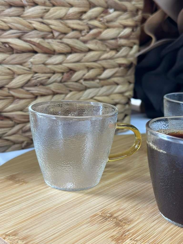 6'lı 110 ml Çay Kahve Espresso Cam Bardak Fincan