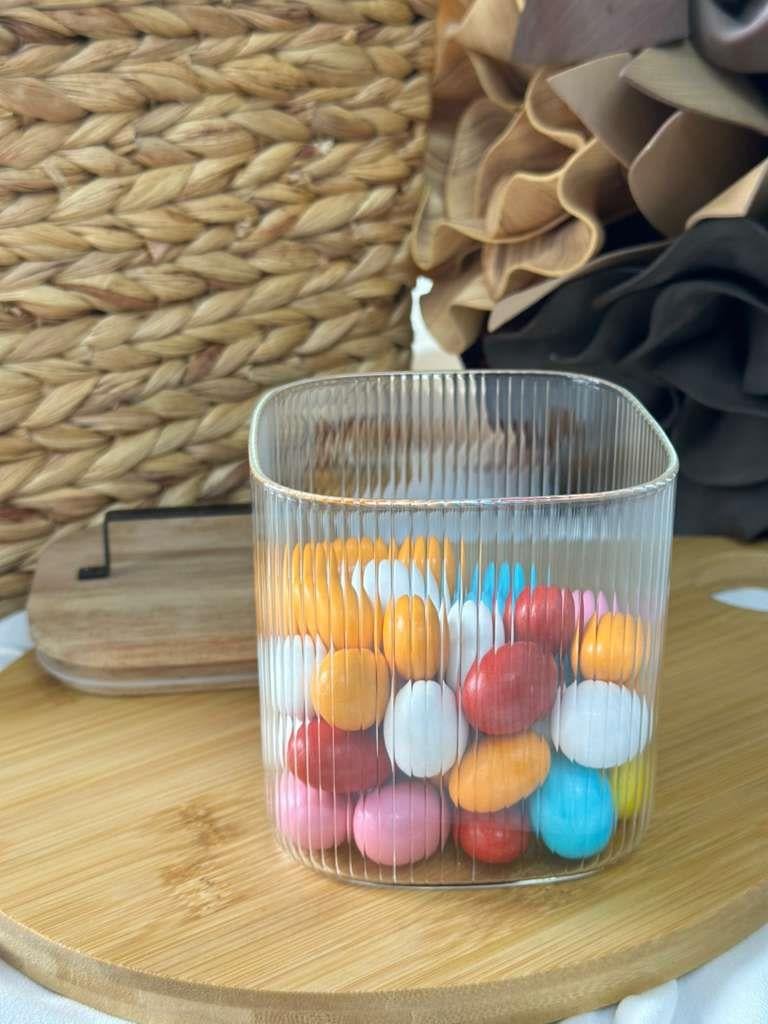 Akasya Kapaklı Cam Saklama Kavanozu 1000Ml