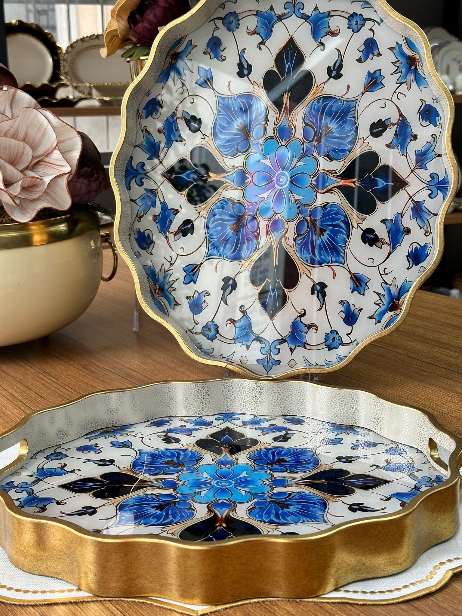 Arora 2'li Oval Ahşap Tepsi