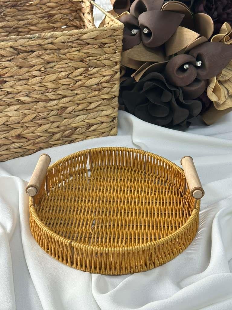 Bambu Yuvarlak Tepsi 24x24x4cm