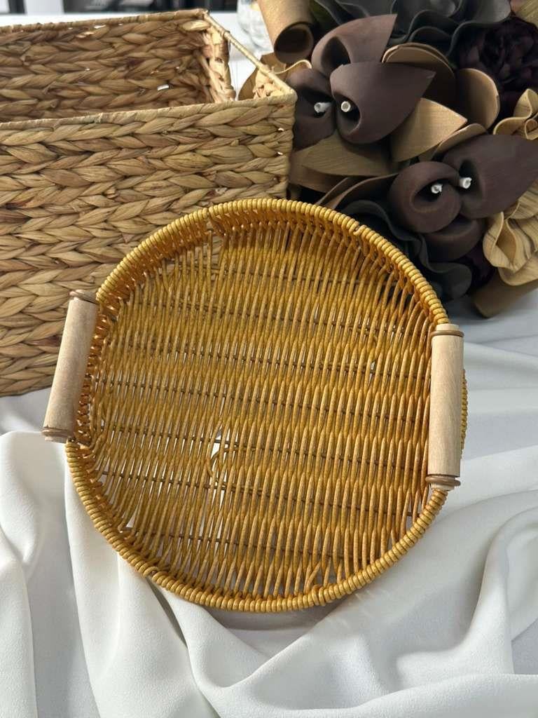 Bambu Yuvarlak Tepsi 24x24x4cm
