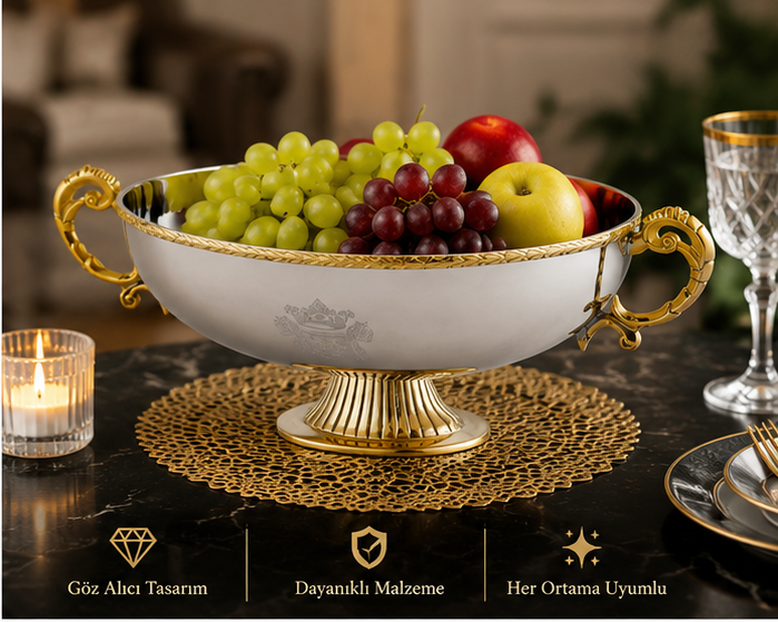 Black Pearl Gold Halat Desenli Kulplu Sunumluk