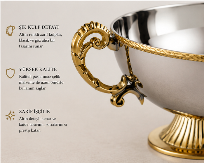 Black Pearl Gold Halat Desenli Kulplu Sunumluk