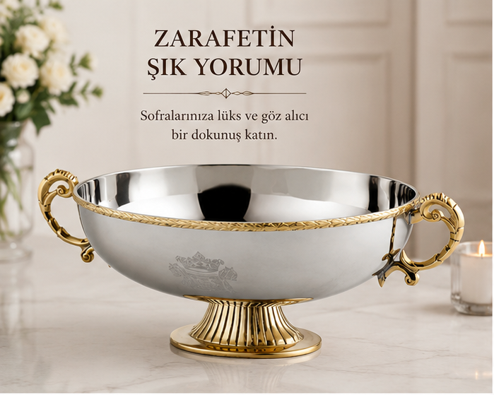 Black Pearl Gold Halat Desenli Kulplu Sunumluk