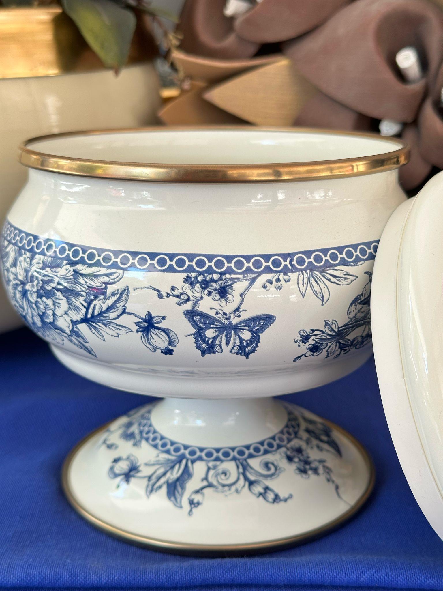 Blue Life Ayaklı Emaye Şekerlik