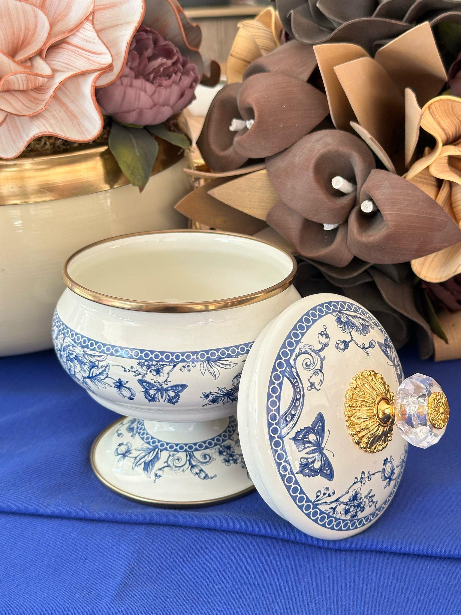 Blue Life Ayaklı Emaye Şekerlik