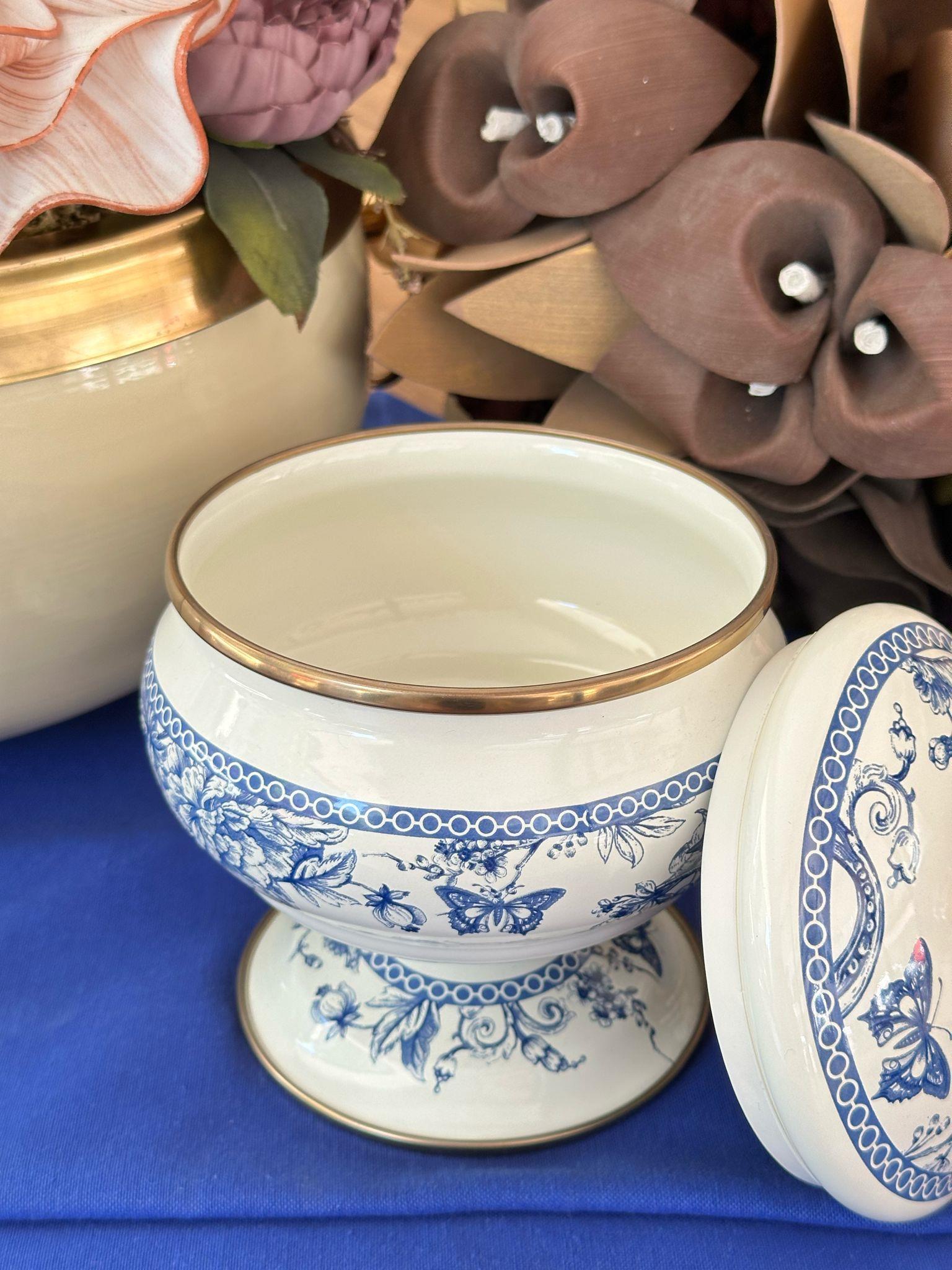 Blue Life Ayaklı Emaye Şekerlik