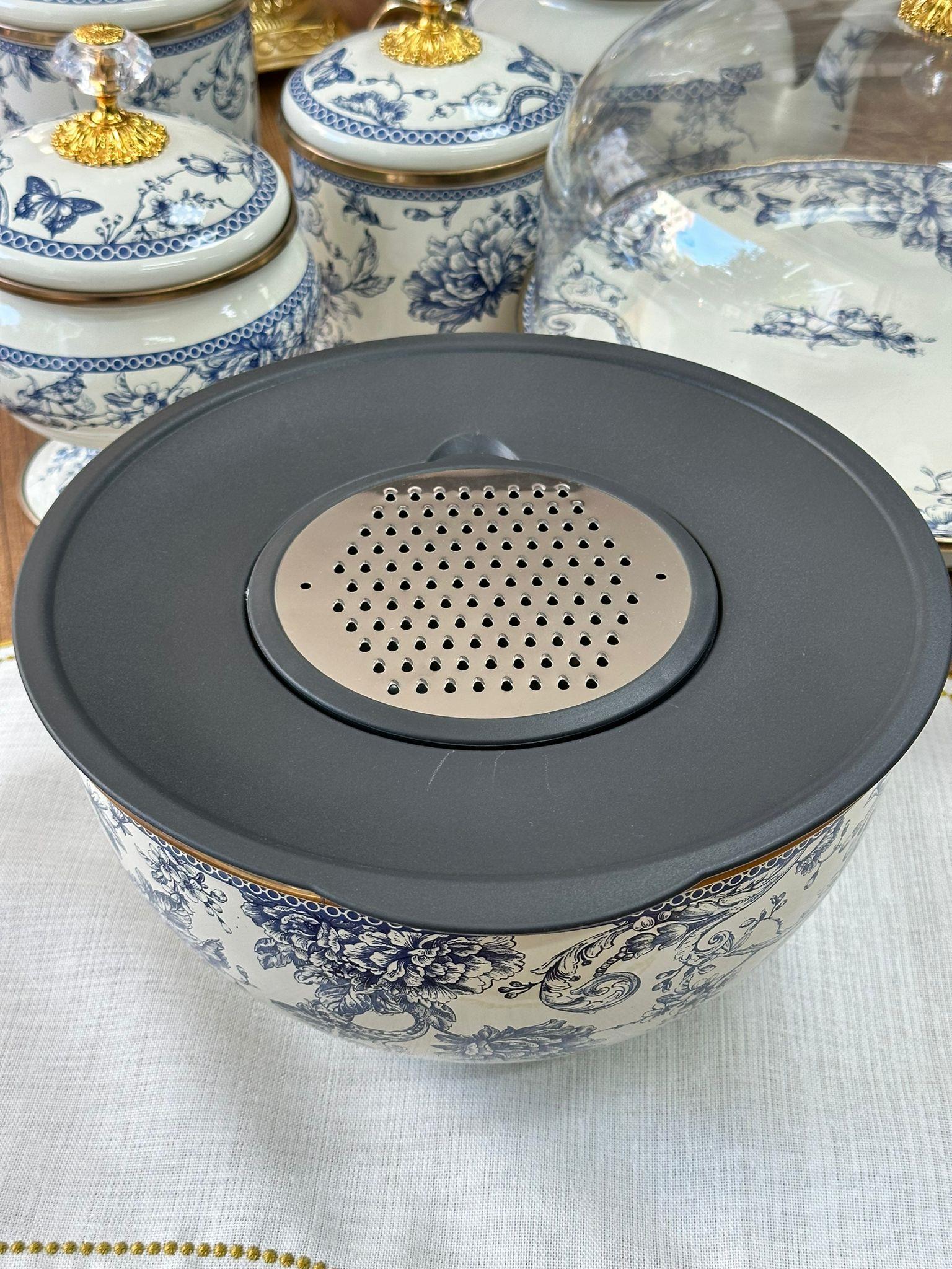 Blue Life Emaye Çırpıcı Rende Seti