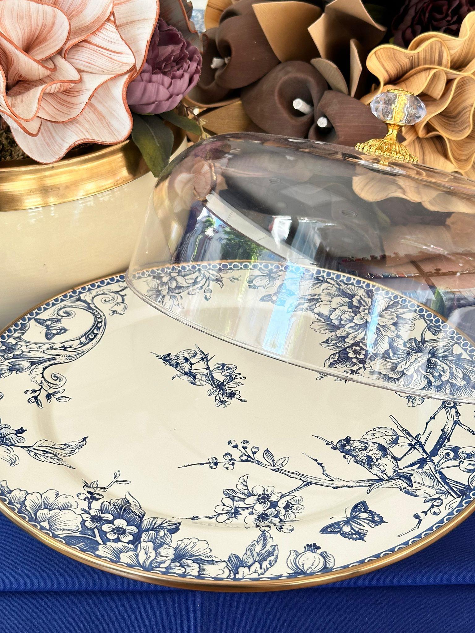 Blue Life Emaye Kek Fanusu