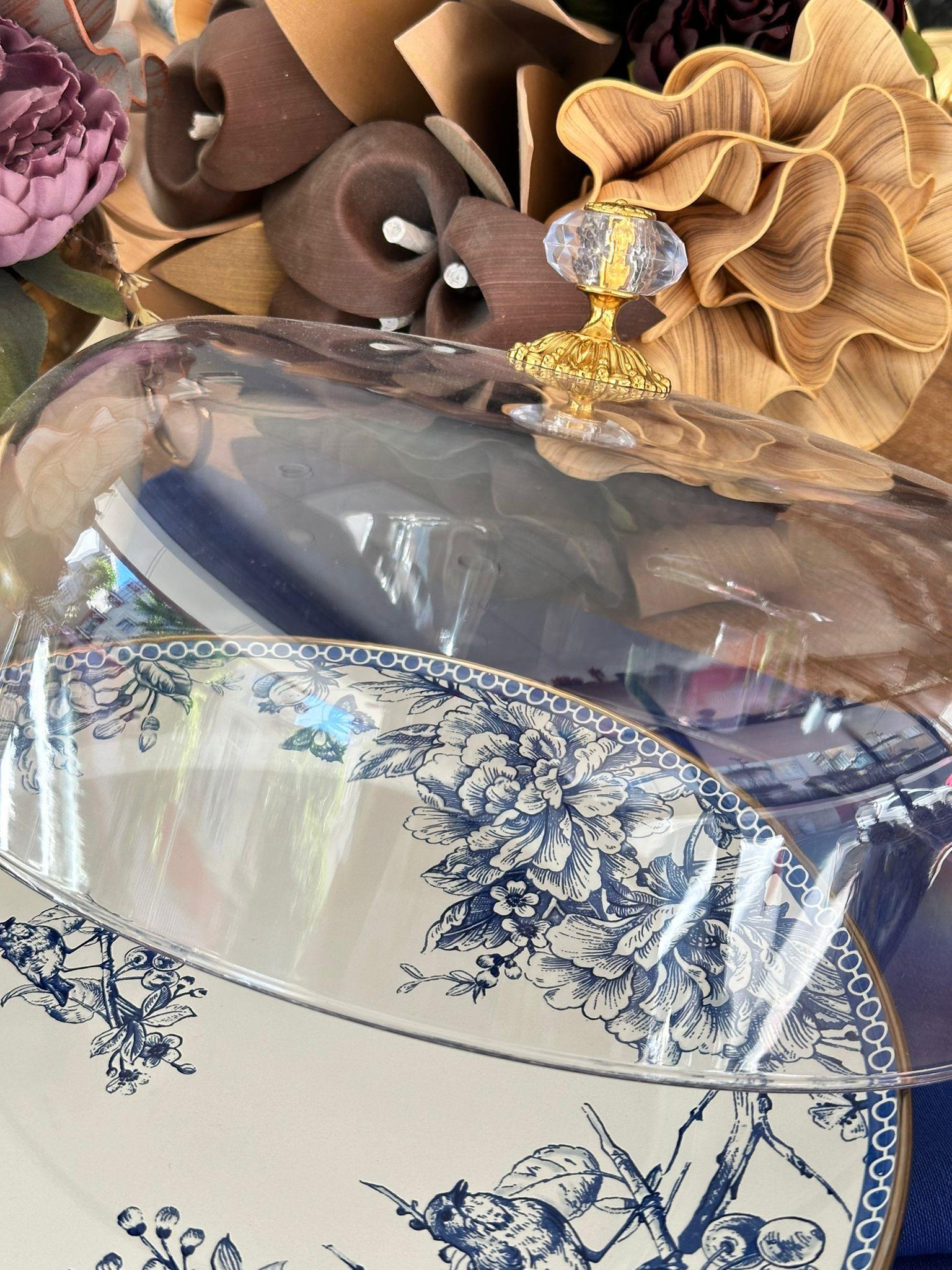 Blue Life Emaye Kek Fanusu