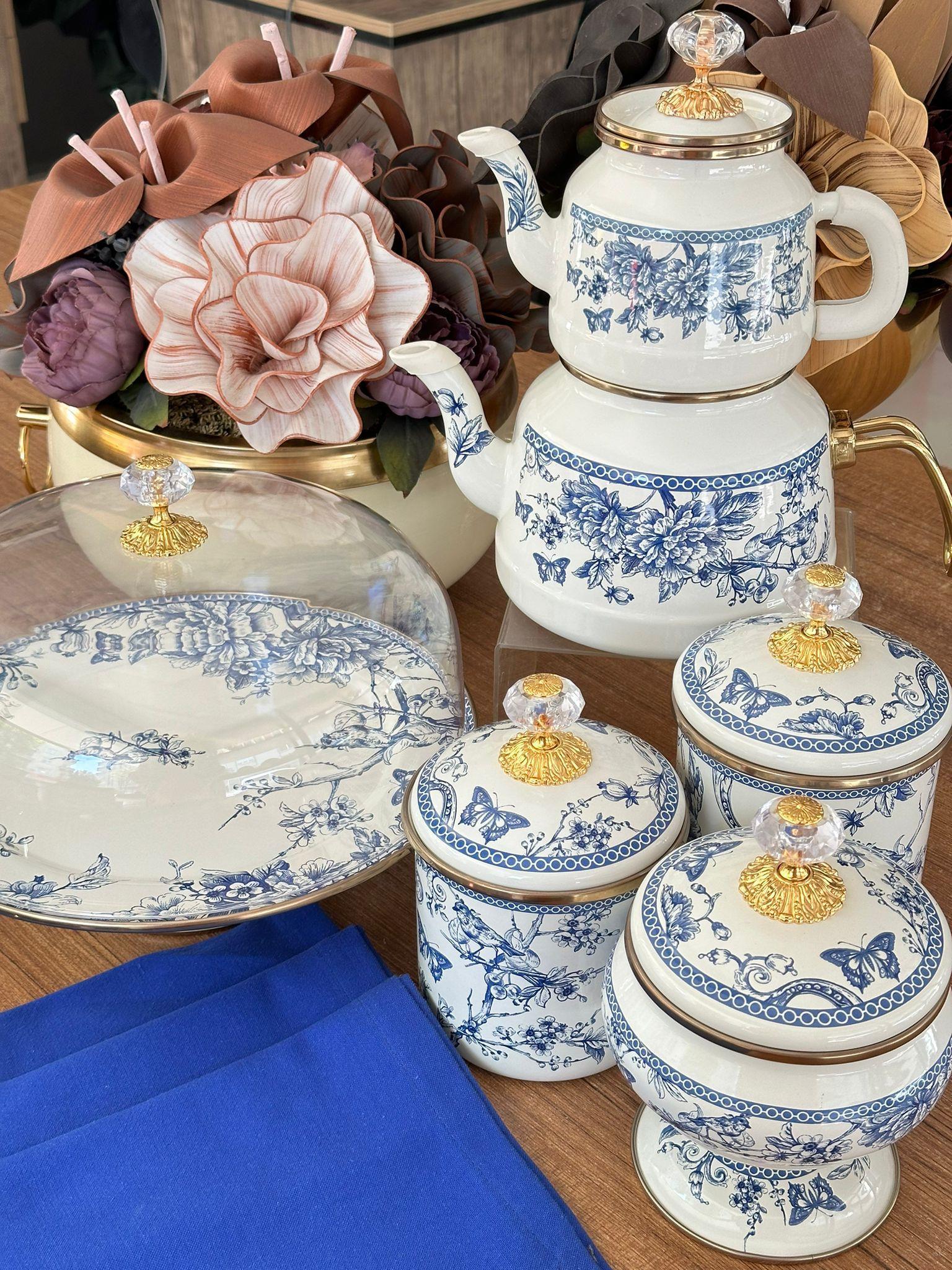 Blue Life Emaye Mutfak Seti 5 Parça