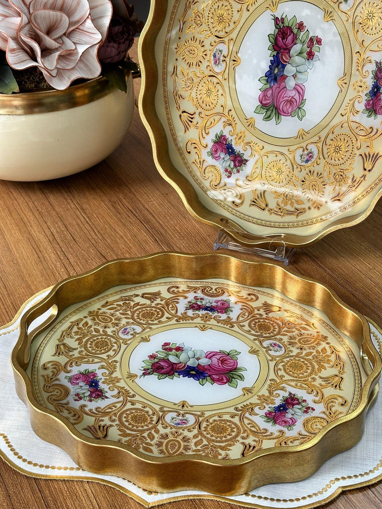 Dream 2'li Oval Ahşap Tepsi
