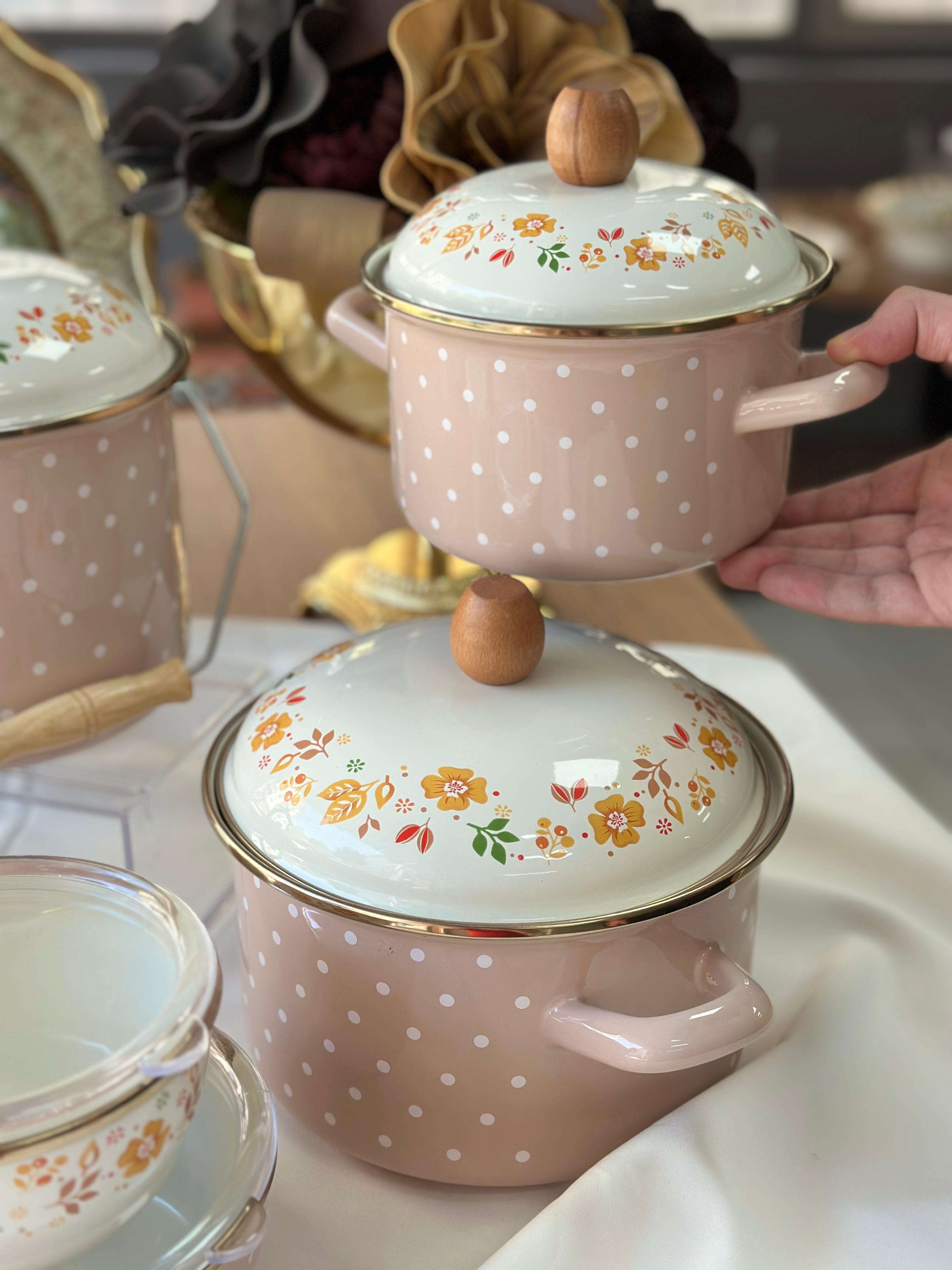 Emaye Amanda Mutfak Seti 7 Parça