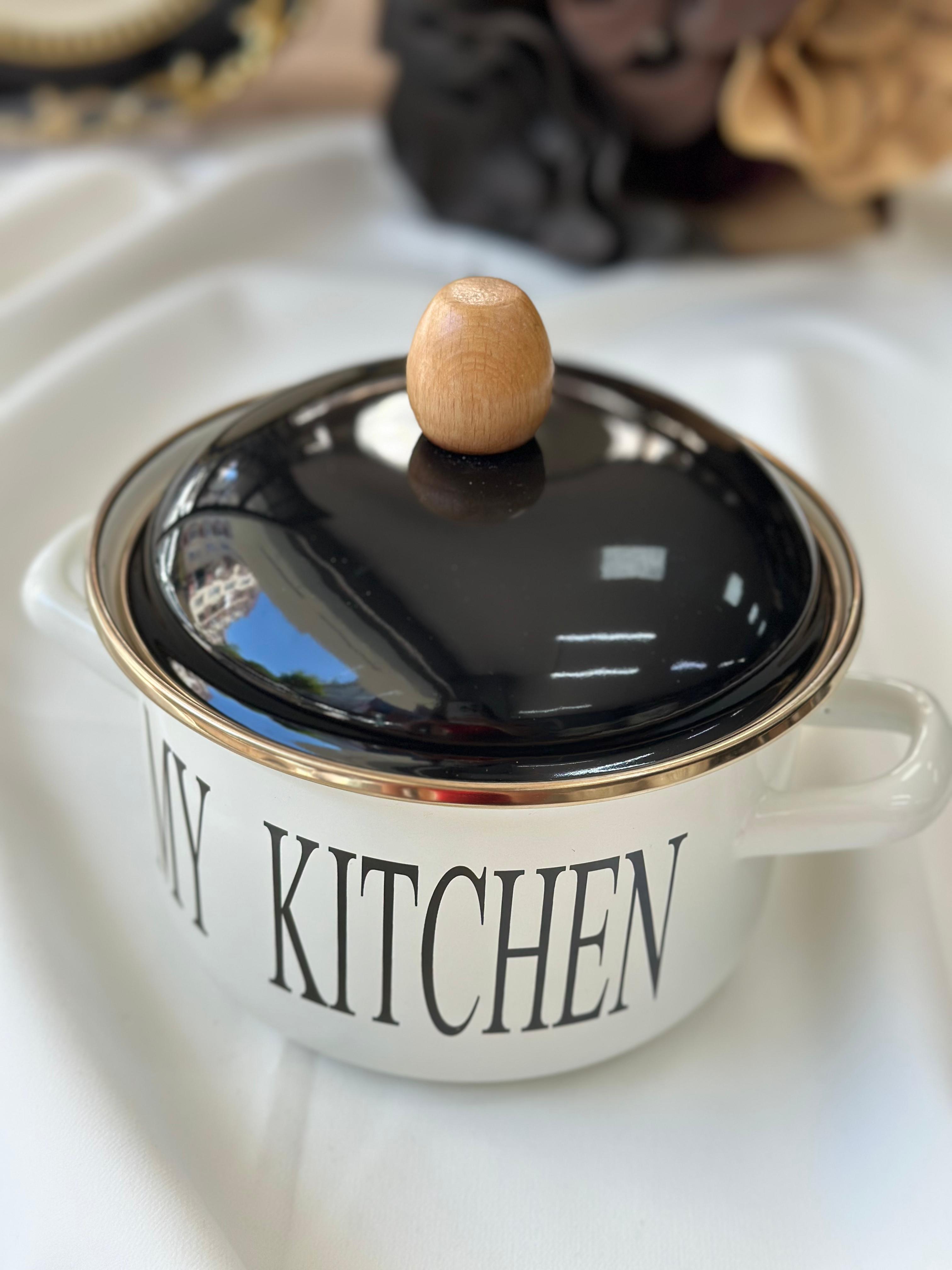 Emaye Motto Tencere 16 Cm