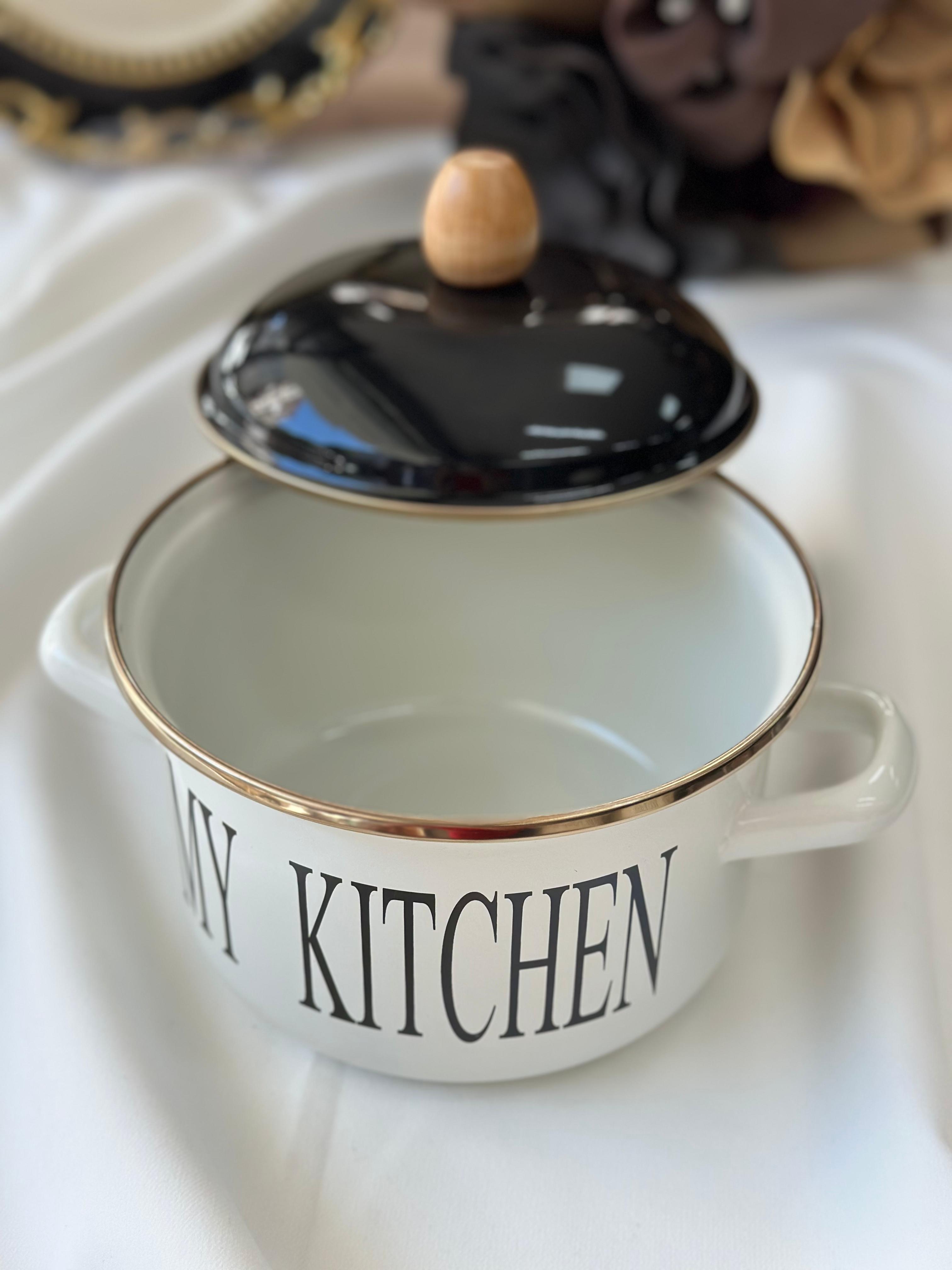 Emaye Motto Tencere 16 Cm