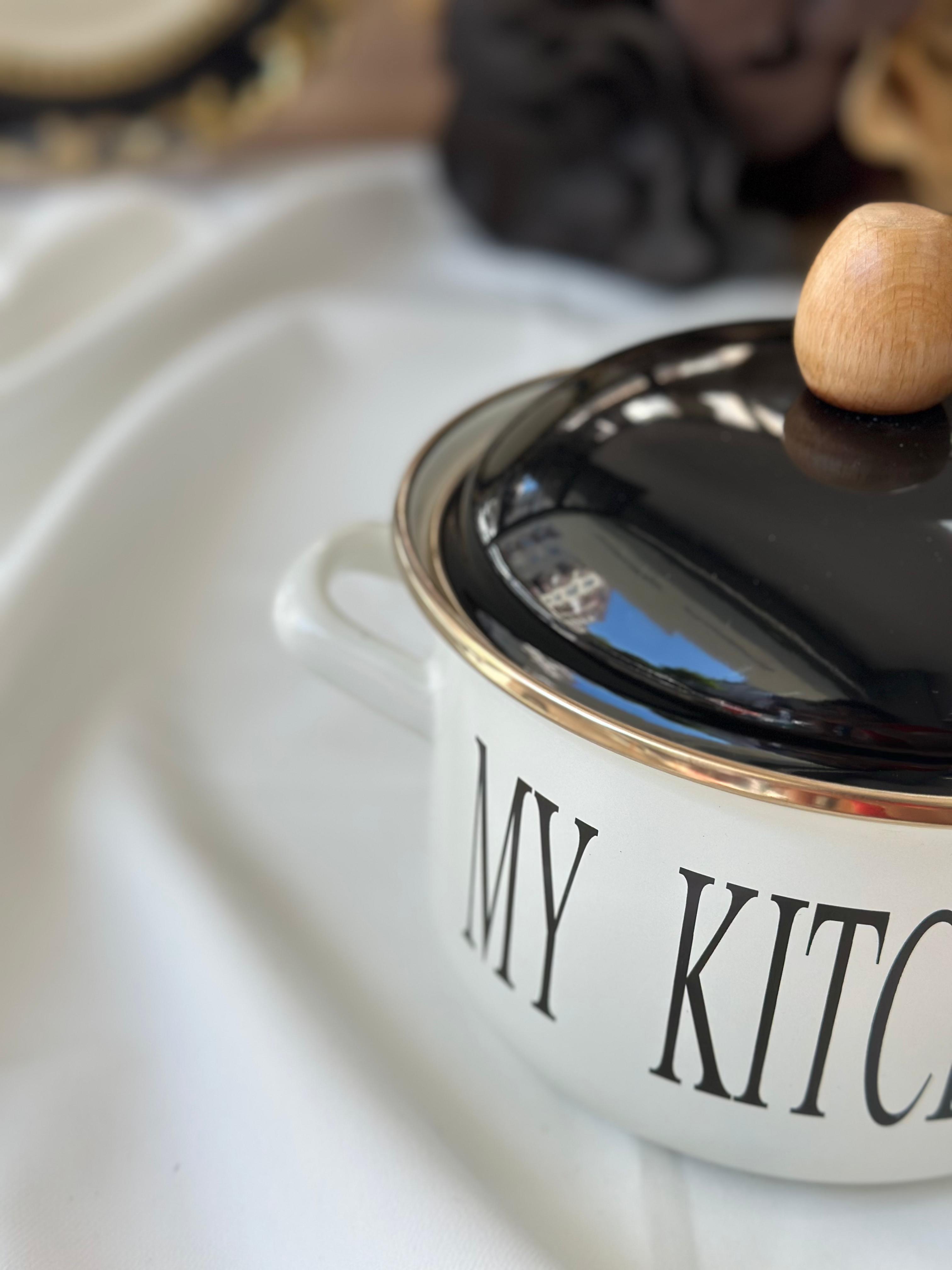 Emaye Motto Tencere 16 Cm