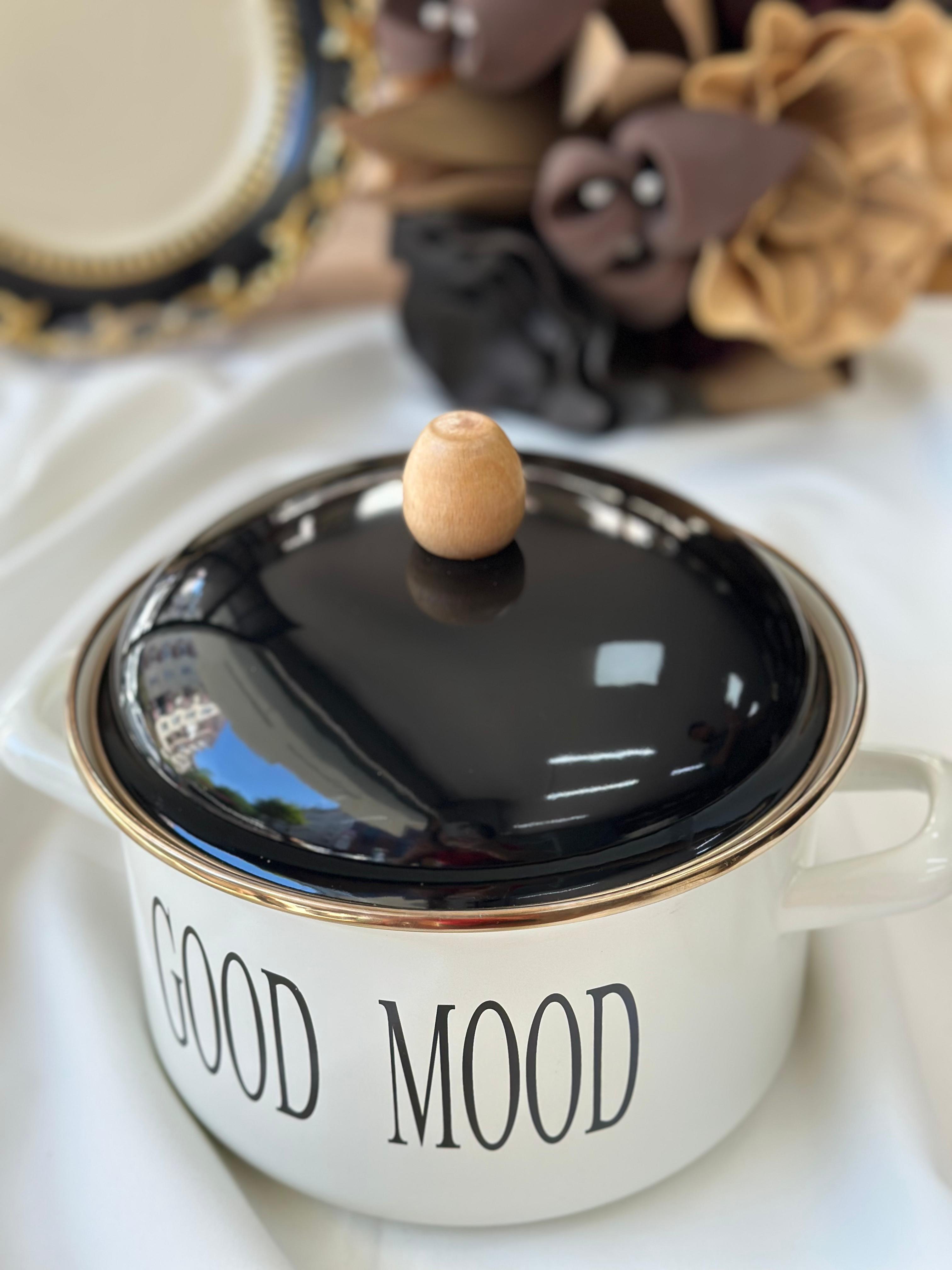 Emaye Motto Tencere 20 Cm