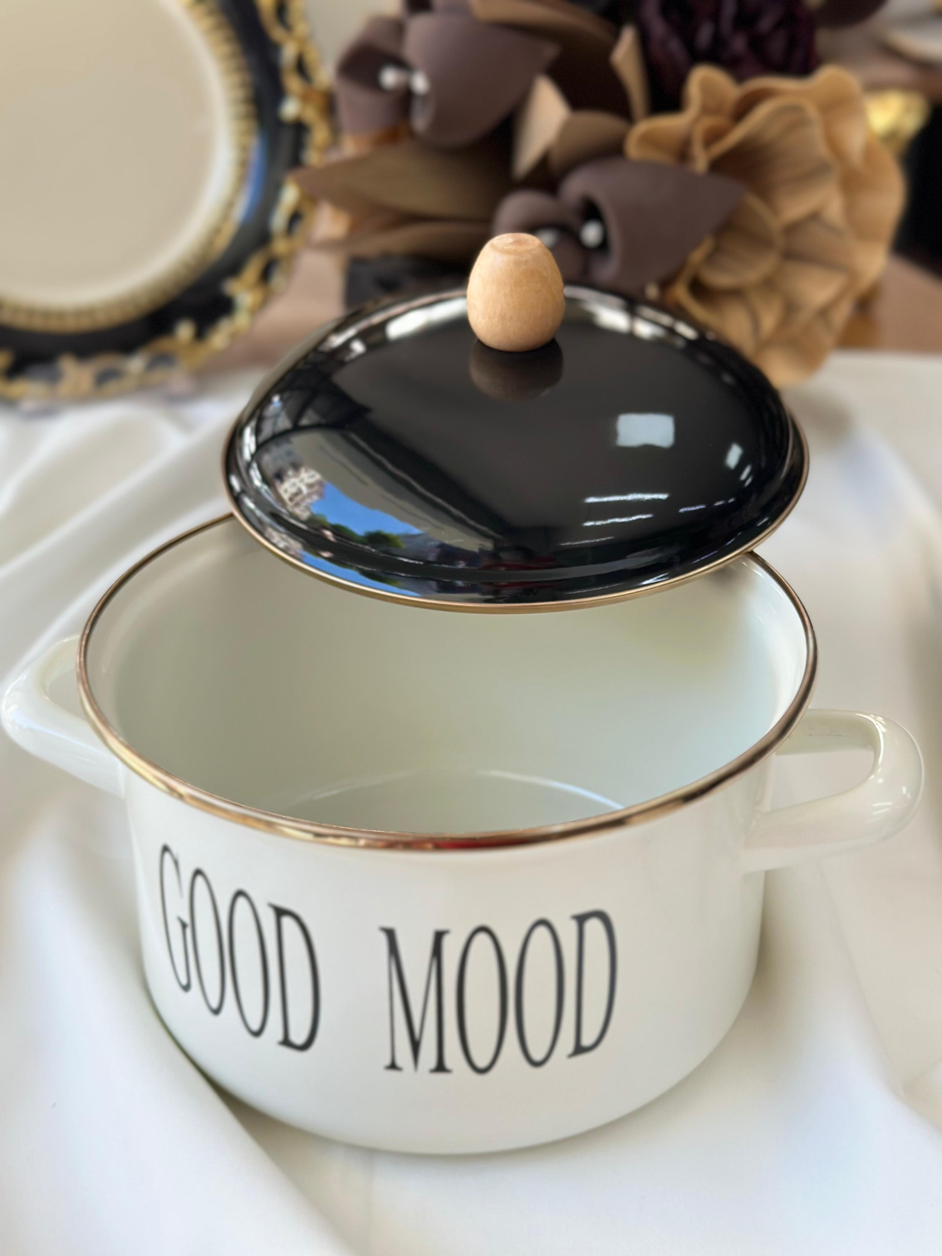 Emaye Motto Tencere 20 Cm