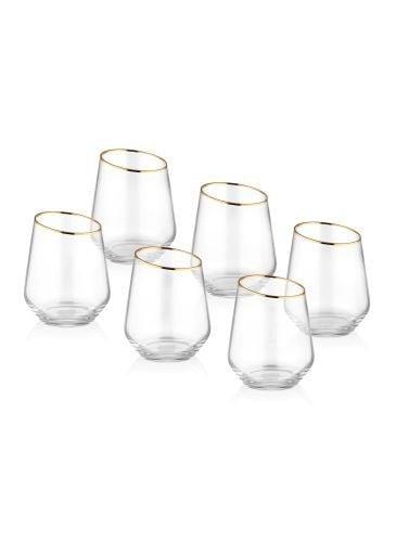 Gina Su Bardağı 6'lı Set - Gold