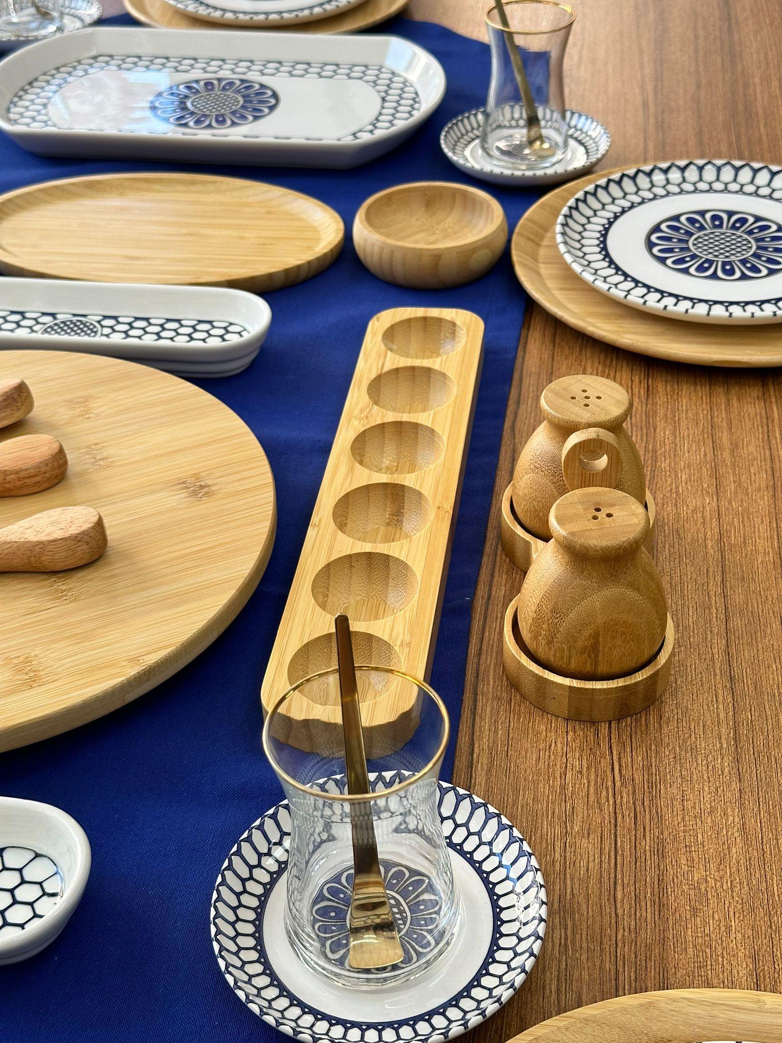 Kahvaltı Takımı 52 Parça 6 Kişilik Blue Yuvarlak