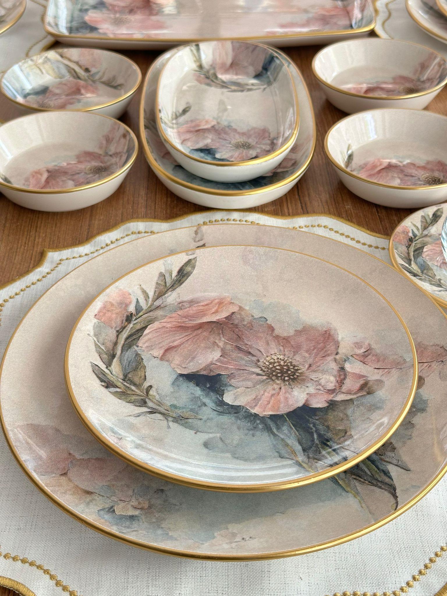 Kahvaltı Takımı 90 Parça 12 Kişilik Pink