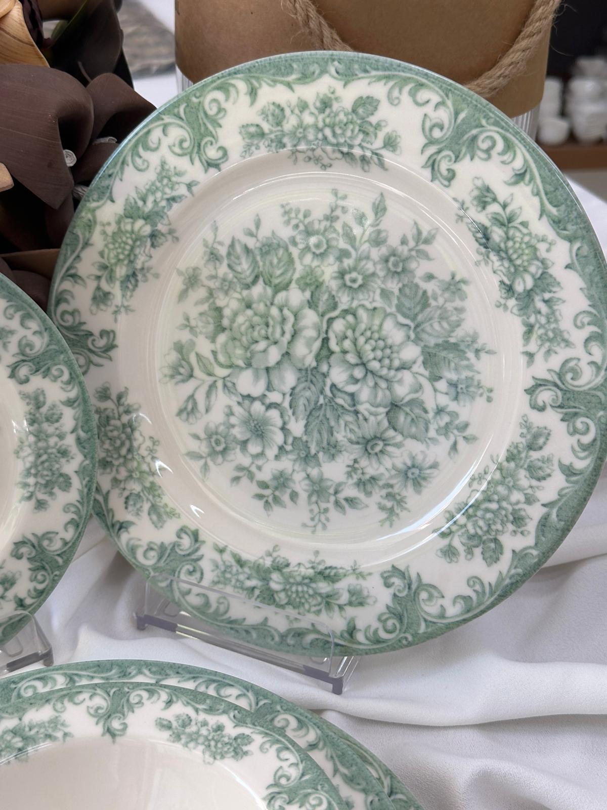 Kosova Yemek Takımı 24 Parça 6 Kişilik Green Rosabella