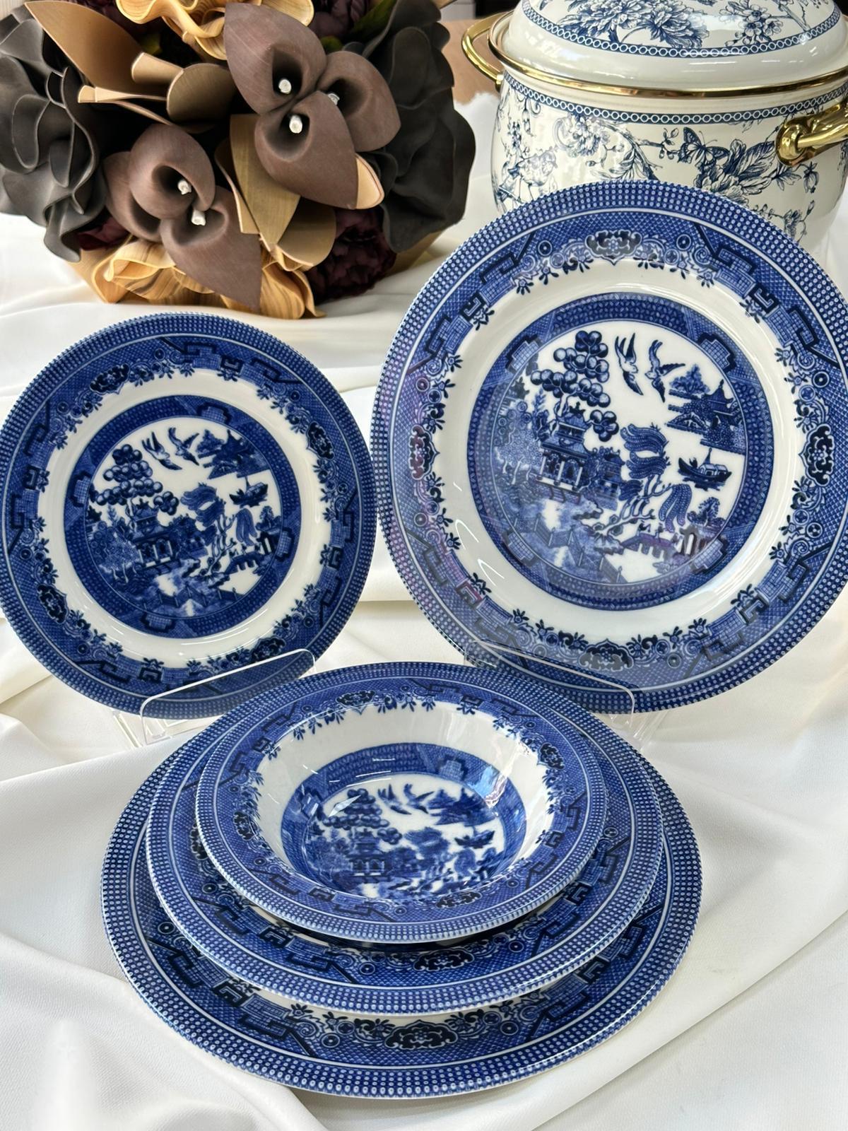 Kosova Yemek Takımı 24 Parça 6 Kişilik Dark Blue Churchill