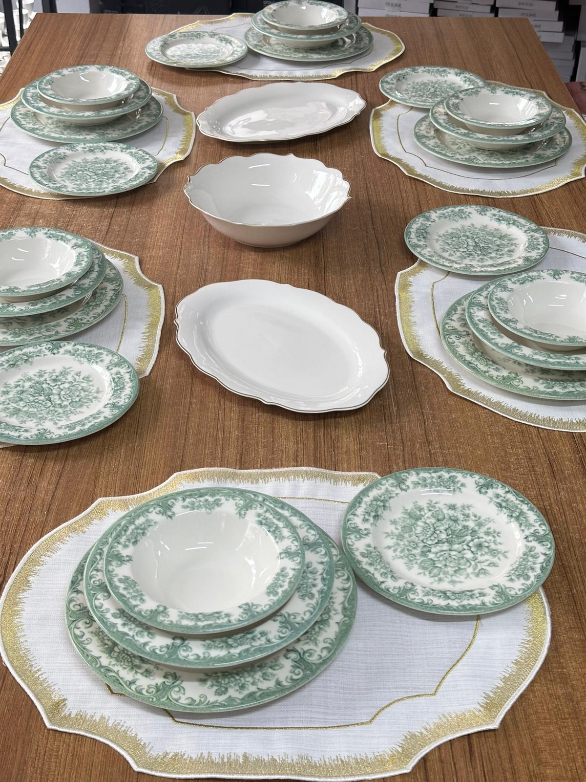 Kosova Yemek Takımı 33 Parça 6 Kişilik Green Rosabella