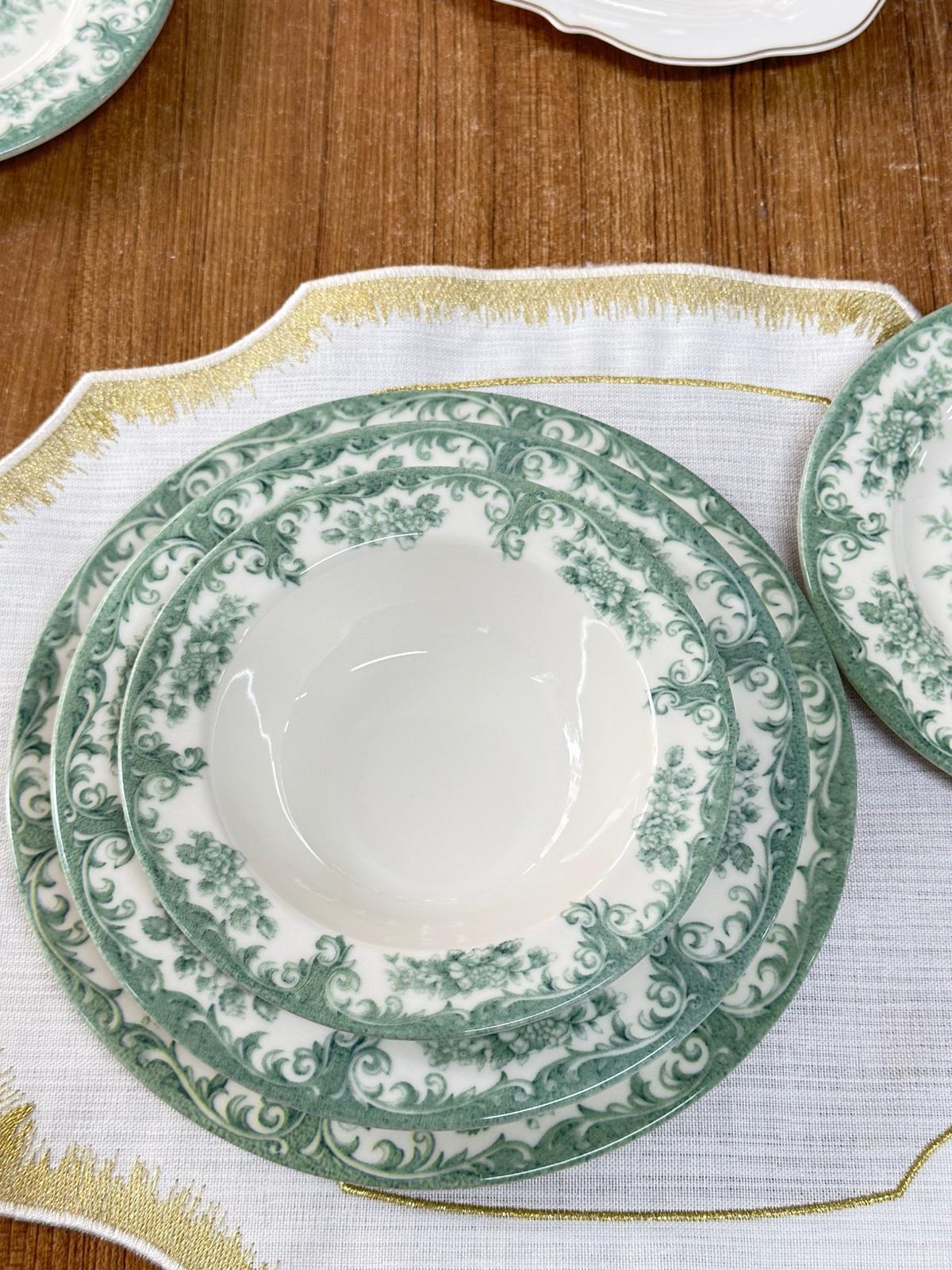 Kosova Yemek Takımı 33 Parça 6 Kişilik Green Rosabella