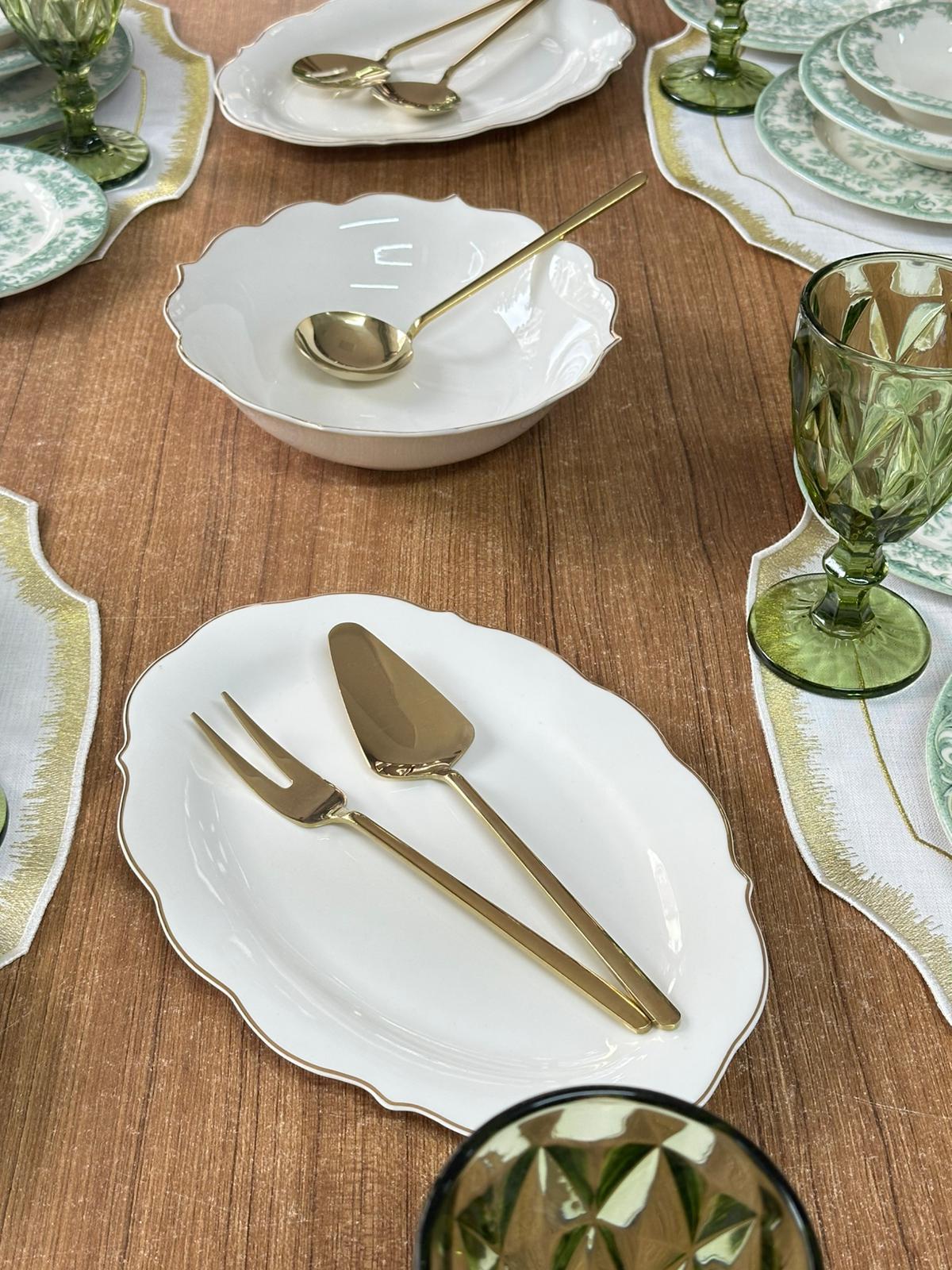 Kosova Yemek Takımı 44 Parça 6 Kişilik Green Rosabella