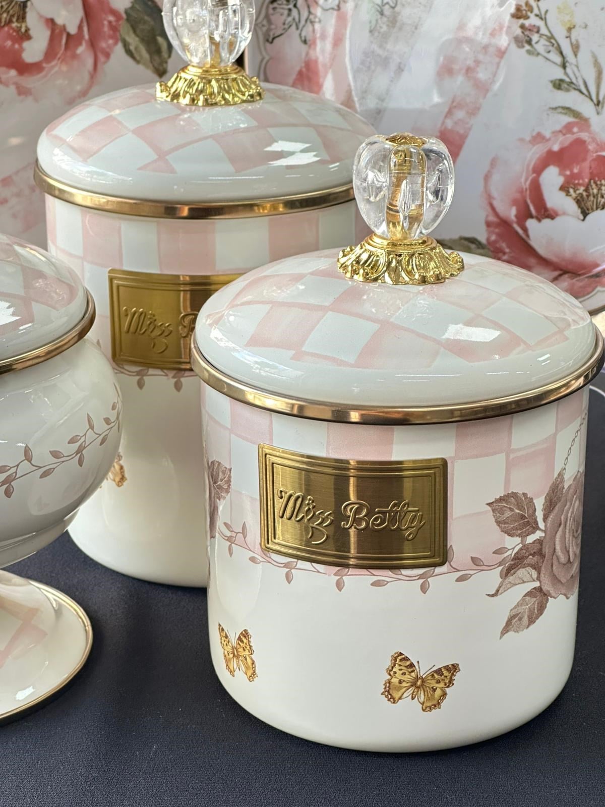 Rosadora Emaye 3 Parça Kavanoz Set