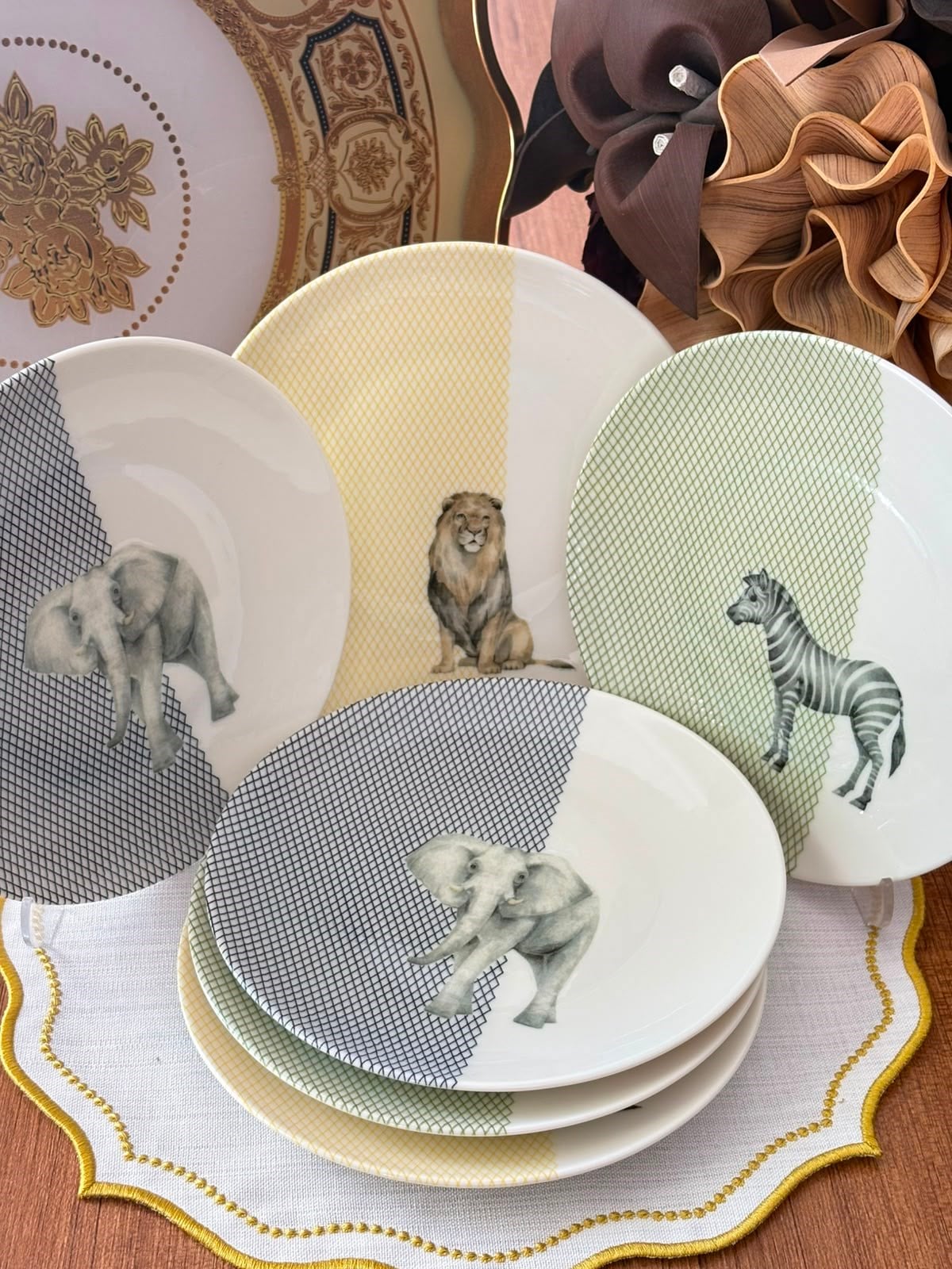 Savanda 6'lı 20 cm Porselen Pasta Tabağı