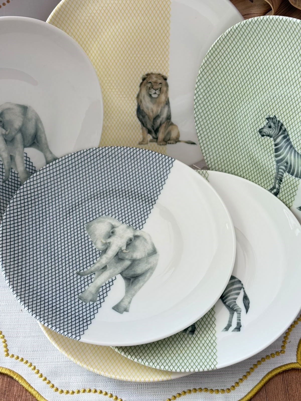 Savanda 6'lı 20 cm Porselen Pasta Tabağı