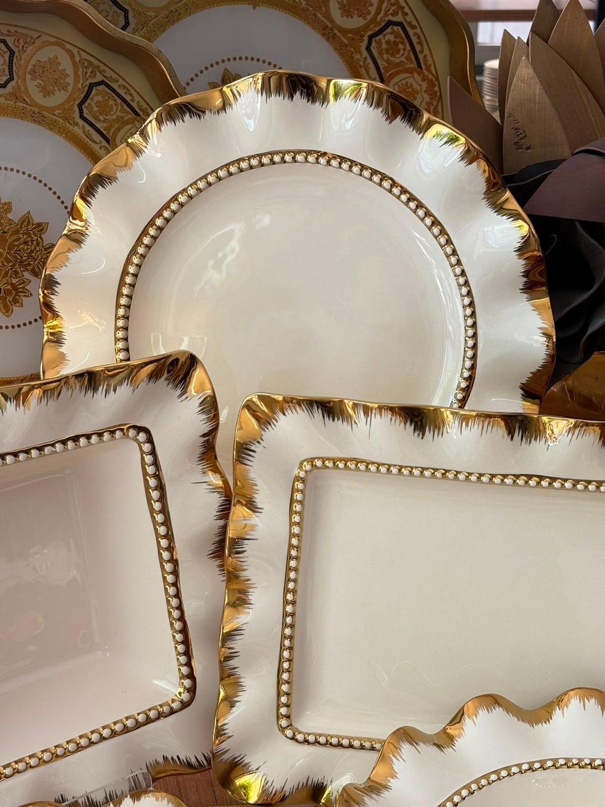 Servis Sunum Seti 5 Parça Avangarde Gold