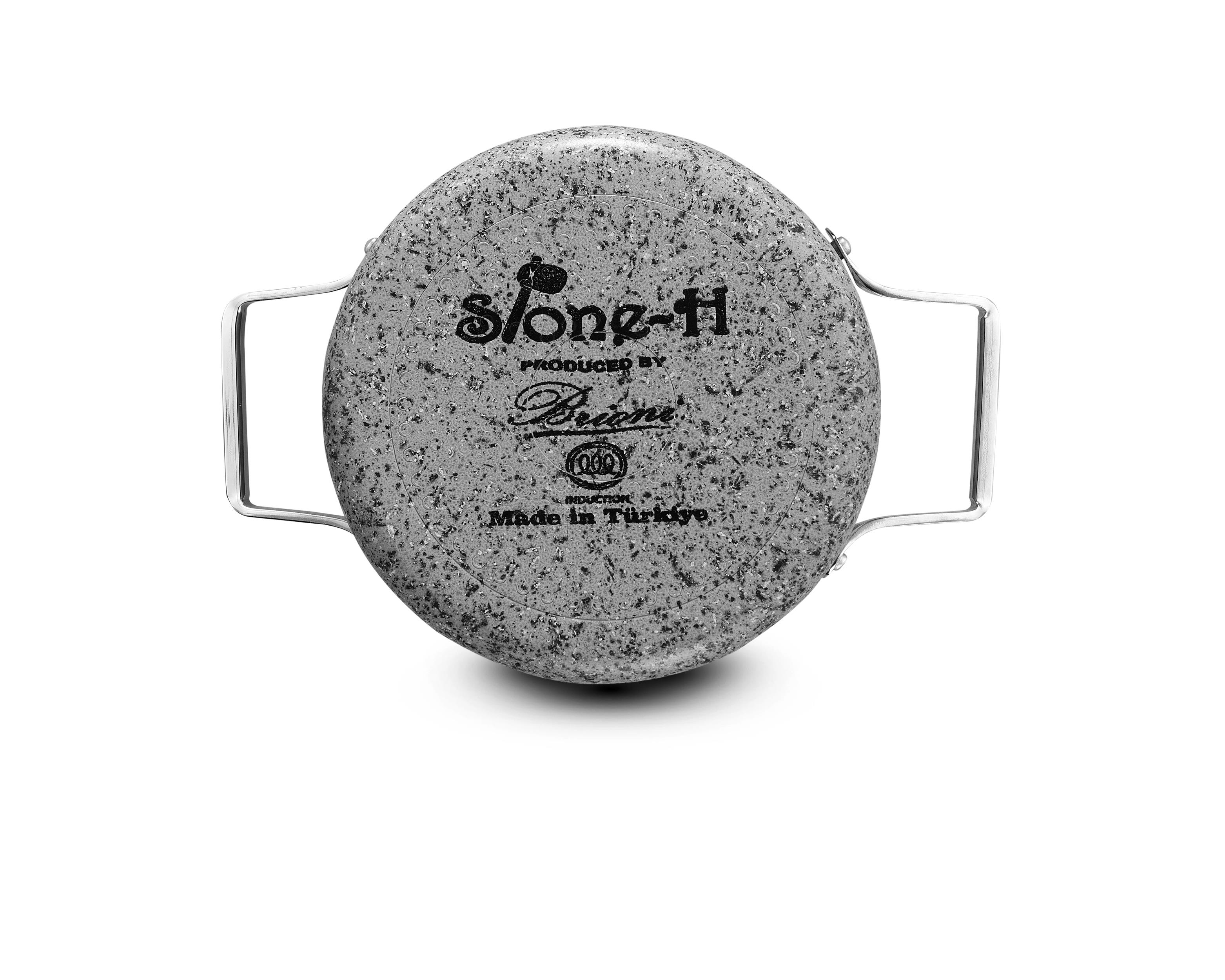 Stone-Age 22 cm Çizilmez Yanmaz Yapışmaz İndüksiyon Derin Tencere