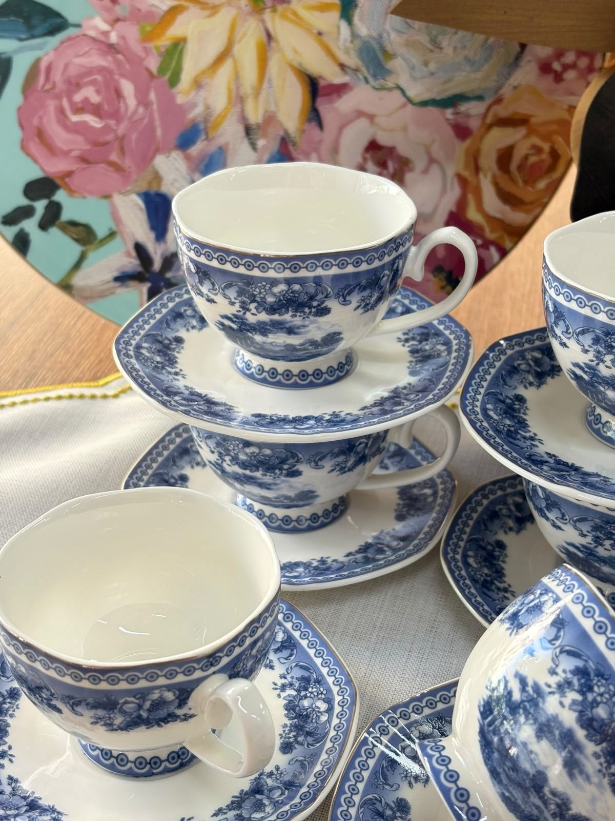 Türk Kahve Fincanı Blue Heritage 6 Kişilik 12 Parça