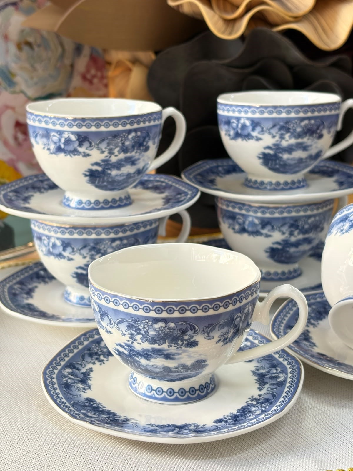 Türk Kahve Fincanı Blue Heritage 6 Kişilik 12 Parça