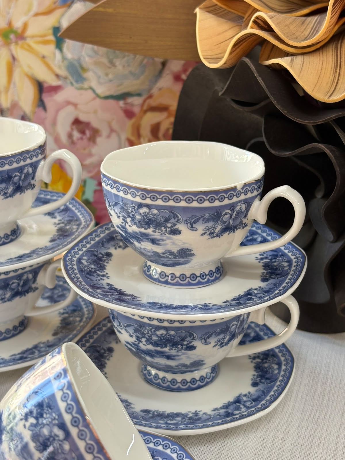 Türk Kahve Fincanı Blue Heritage 6 Kişilik 12 Parça