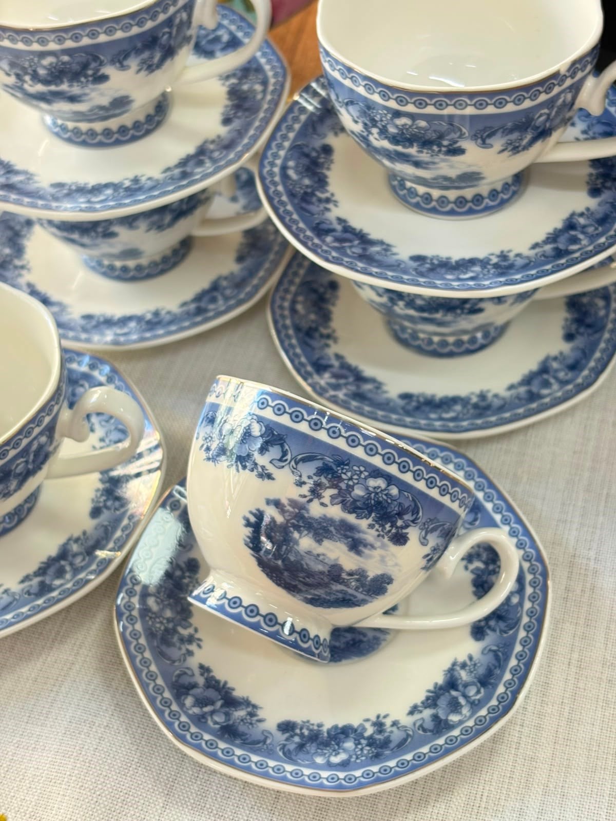 Türk Kahve Fincanı Blue Heritage 6 Kişilik 12 Parça