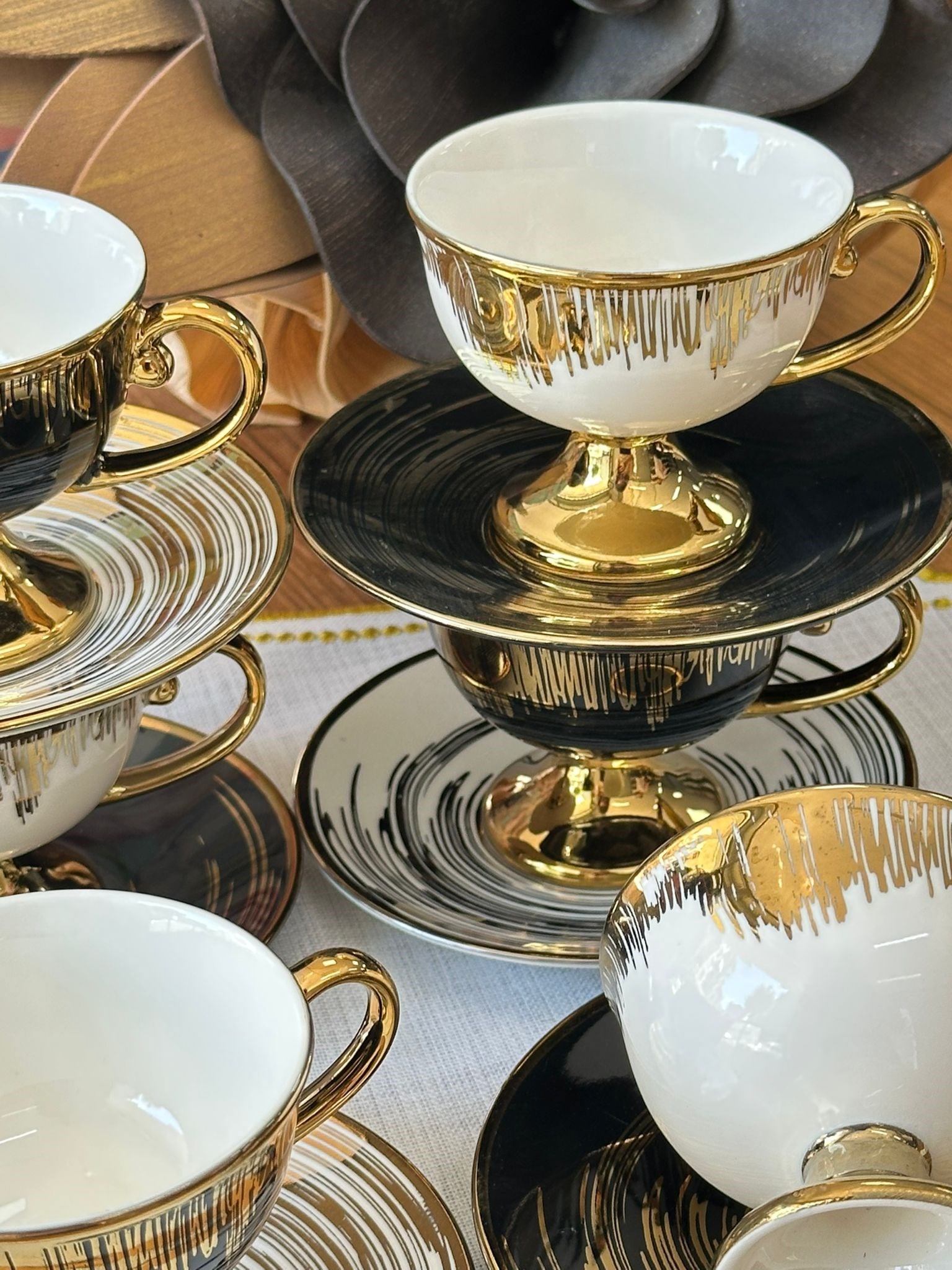 Türk Kahve Fincanı Golden Eclipse  6 Kişilik 12 Parça