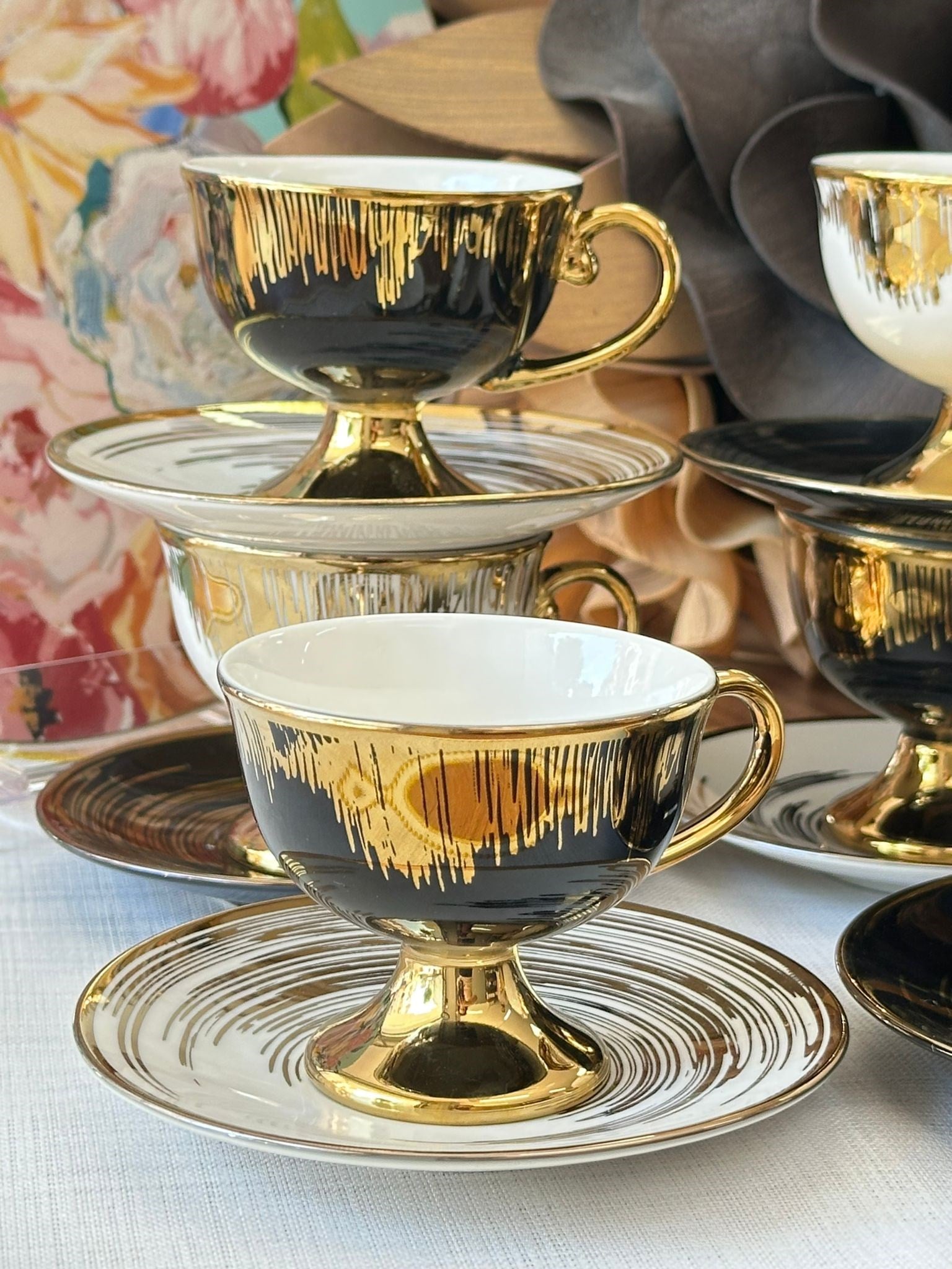Türk Kahve Fincanı Golden Eclipse  6 Kişilik 12 Parça